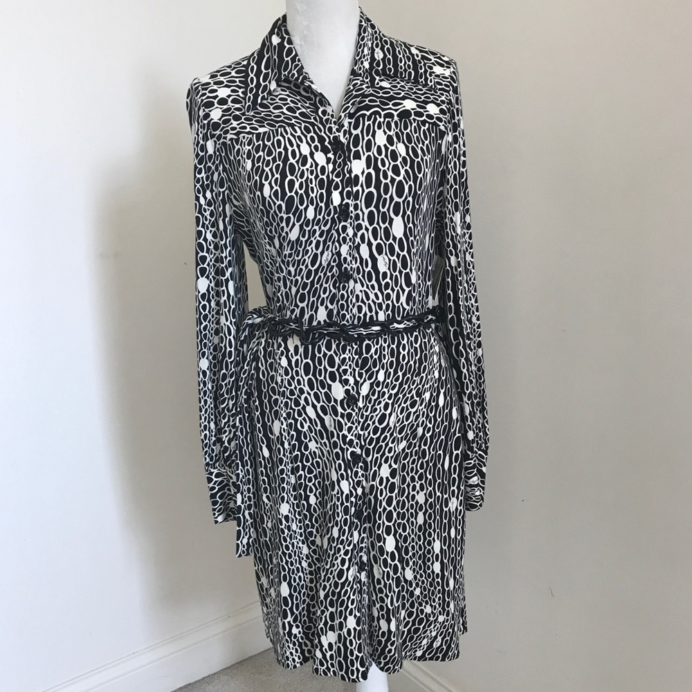 Milly of New York SZ Large Black and White Dress